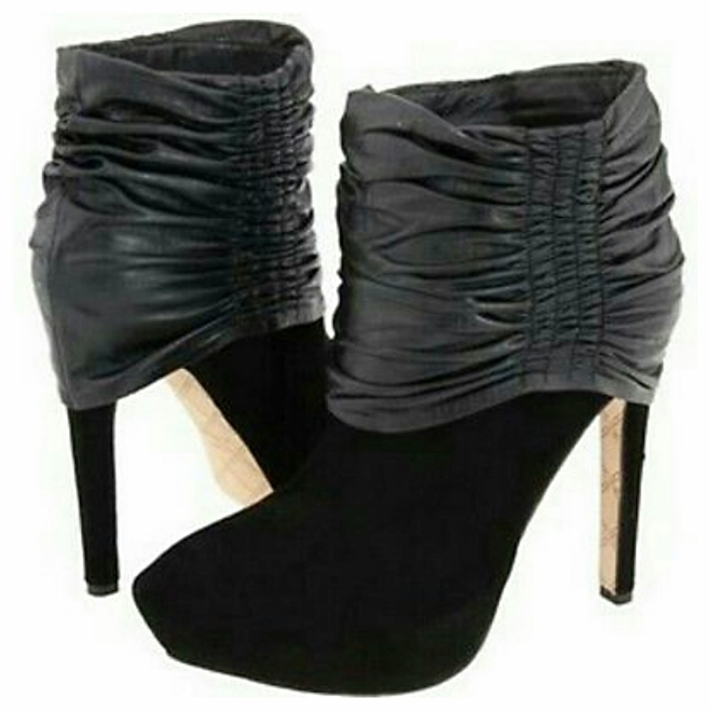 L.A.M.B. Puffy Ruched Booties